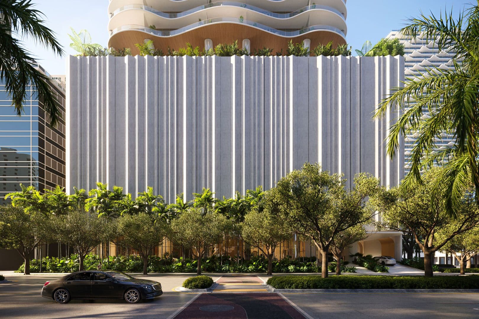 The Residences at 1428 Brickell — building from the street