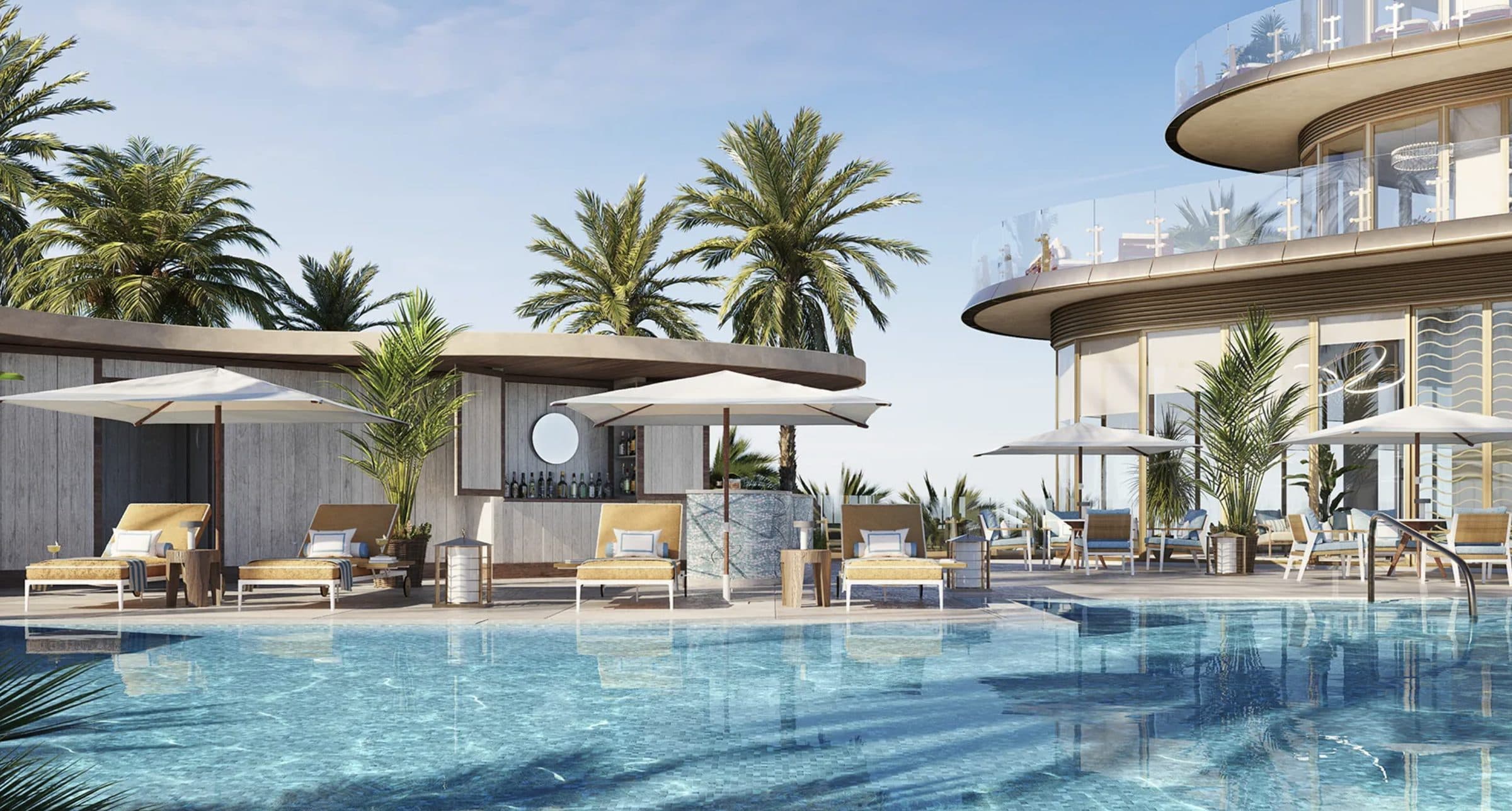 Terraza de piscina