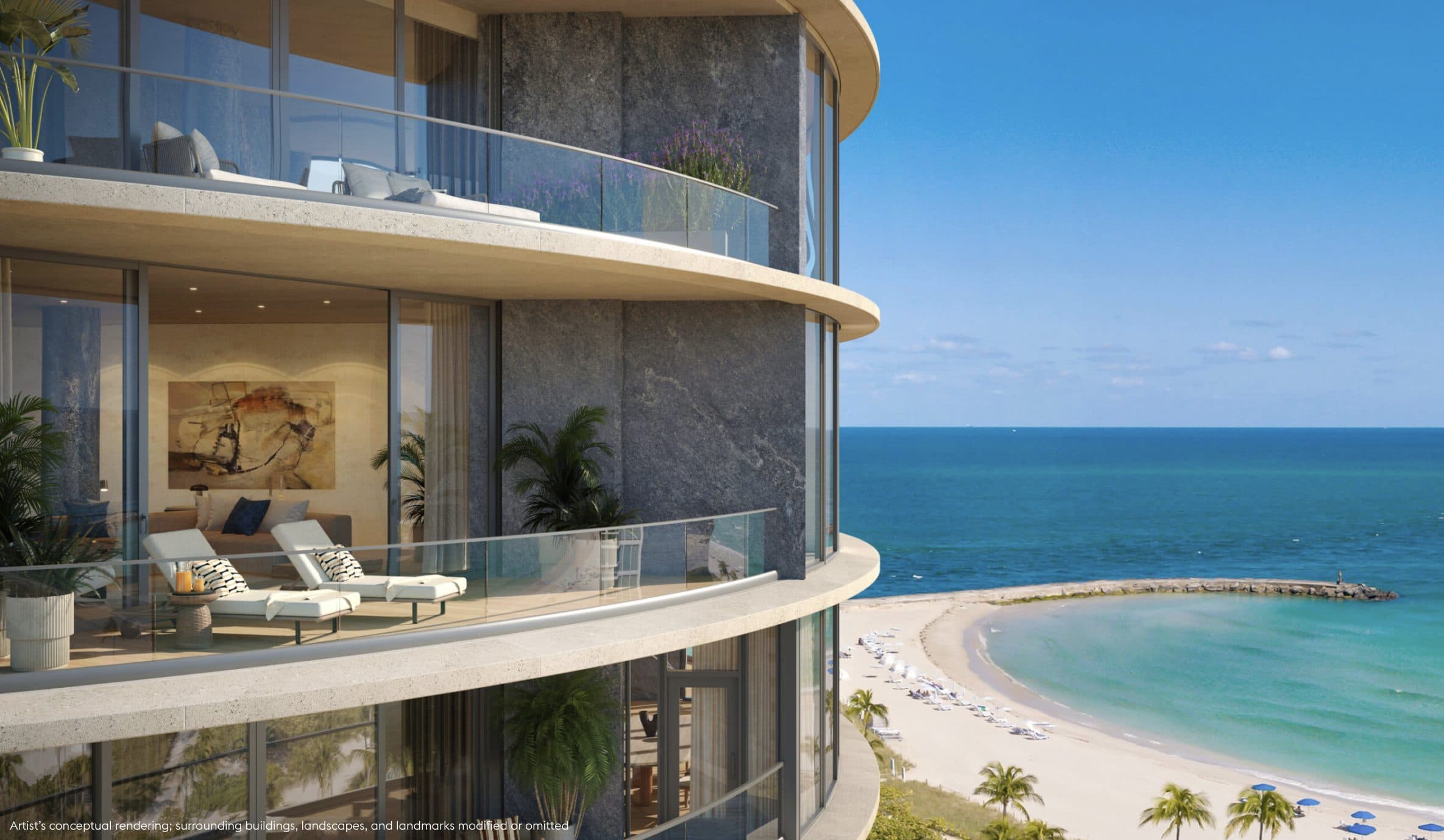 Rivage Bal Harbour — curved terraces above the Bal Harbour beach