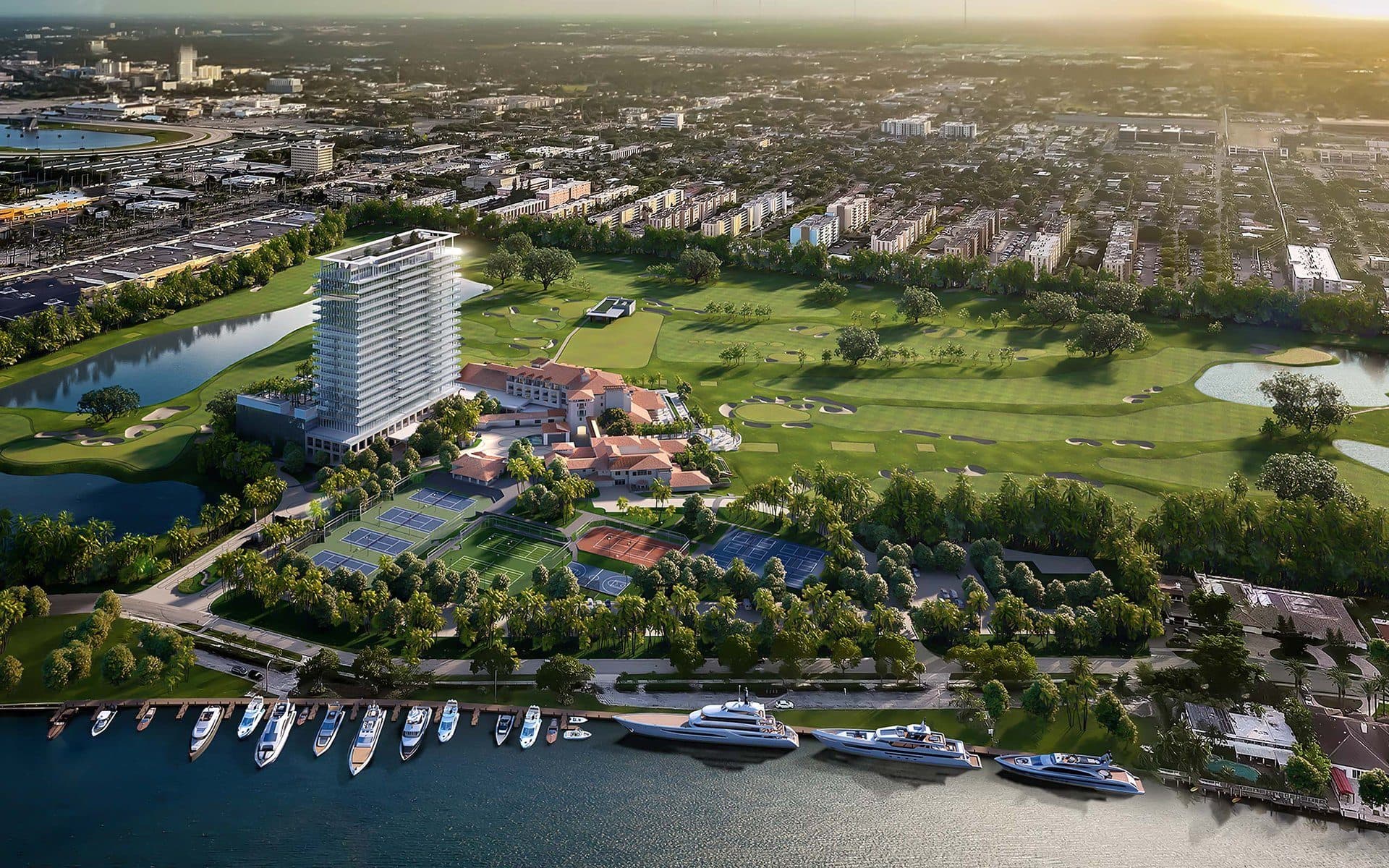 The Residences at Shell Bay, Auberge Collection — tower beside the golf course and marina