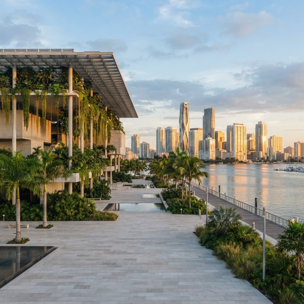 Miami Arts & Cultural District waterfront near the Pérez Art Museum