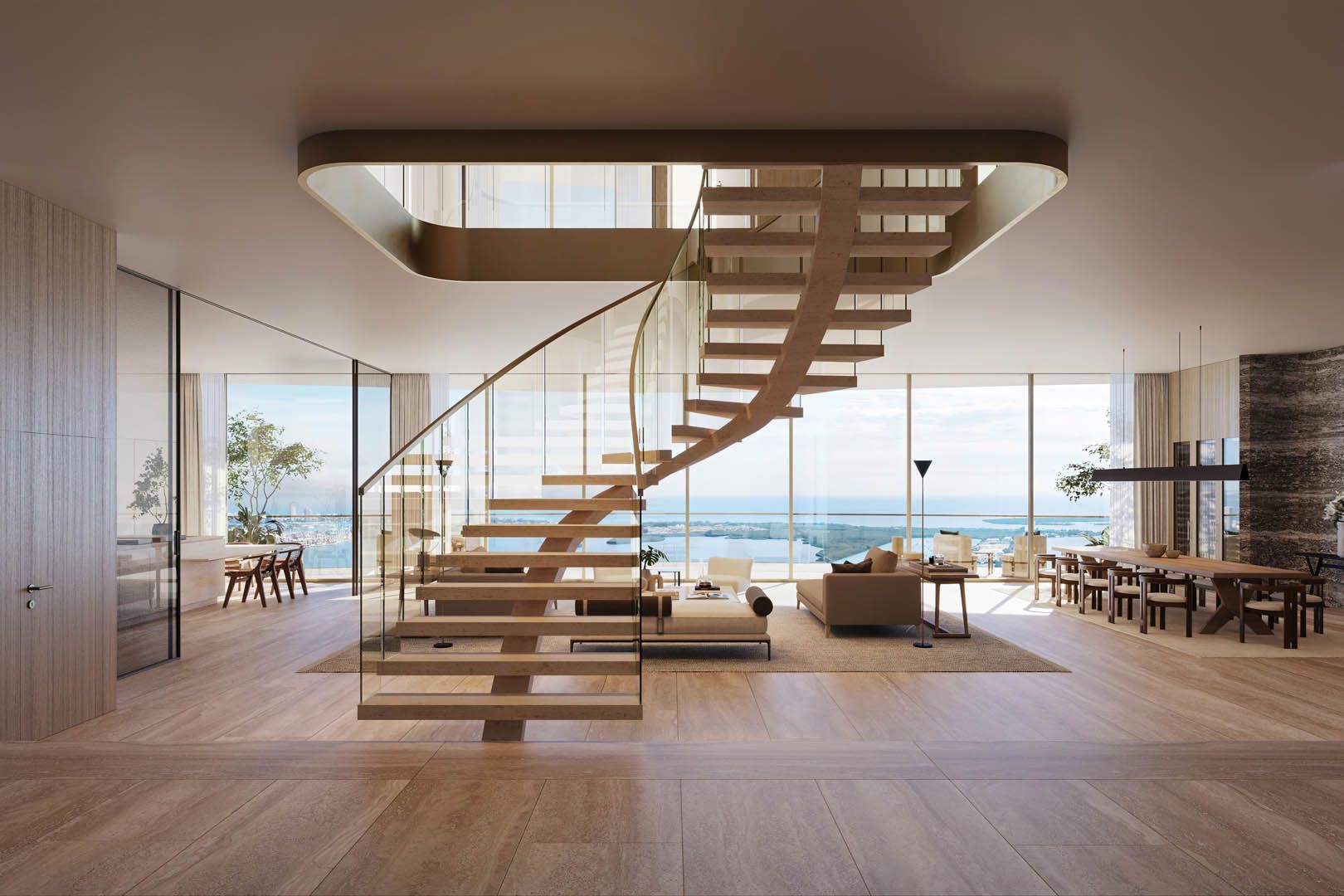 The Residences at 1428 Brickell — penthouse staircase