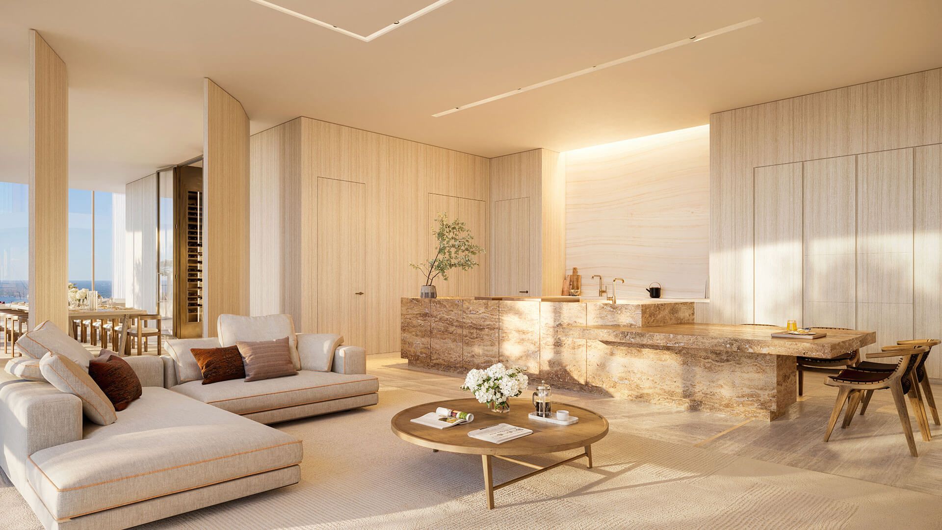 The Residences at 1428 Brickell — residence living room