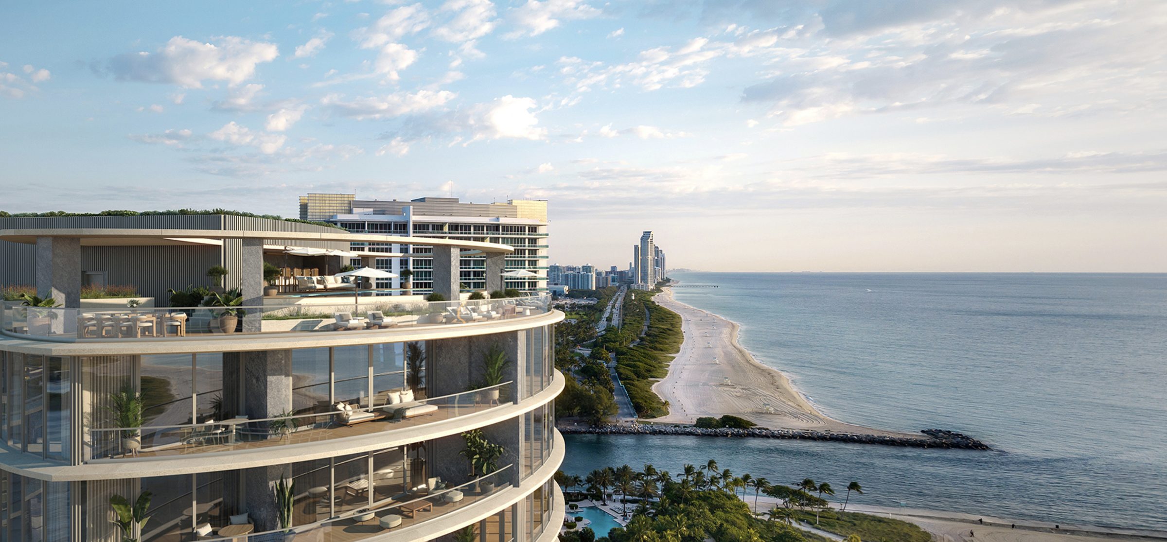 Rivage Bal Harbour — terraced tower along the Bal Harbour shoreline