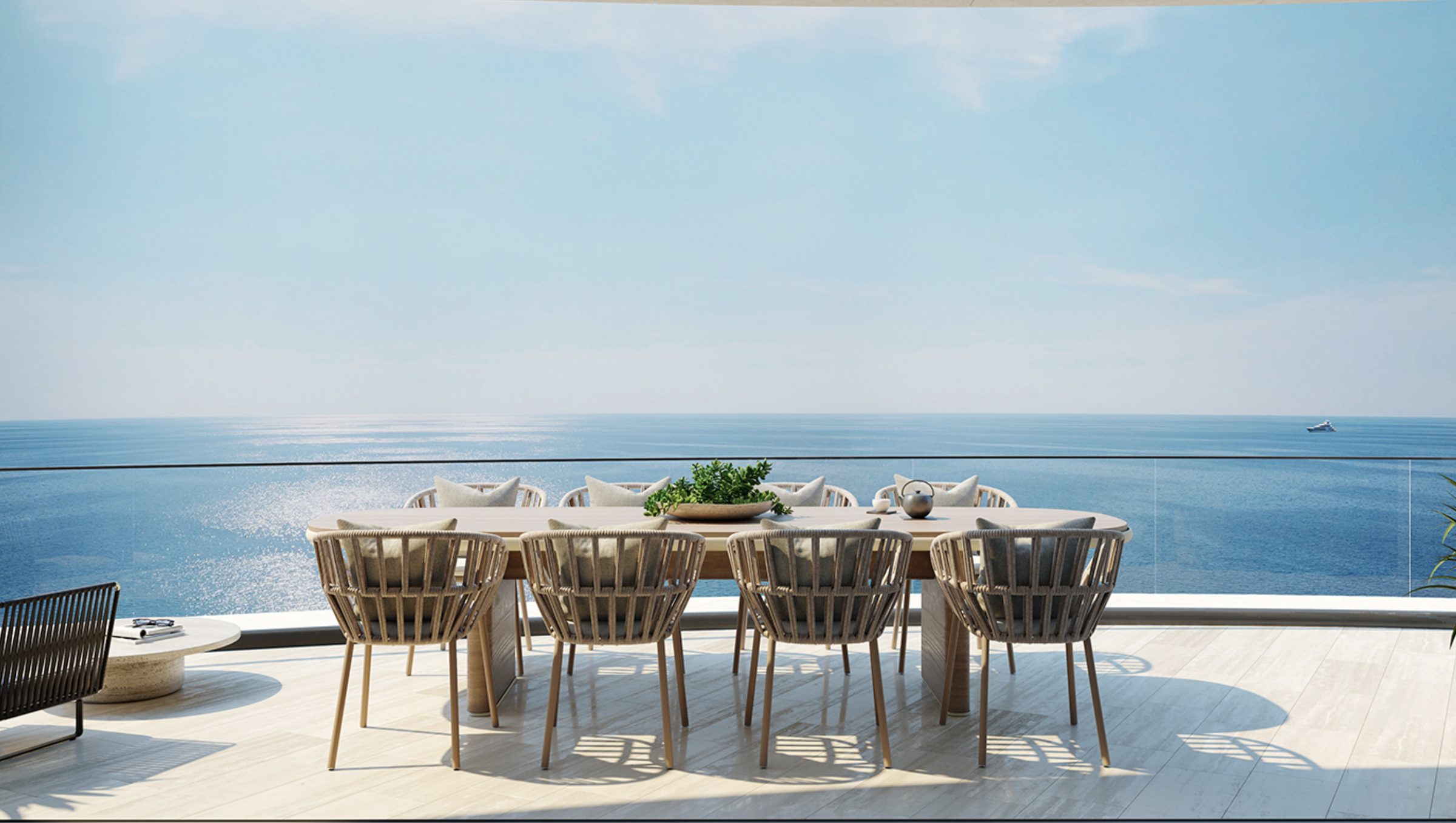 Rivage Bal Harbour — terrace dining overlooking the Atlantic