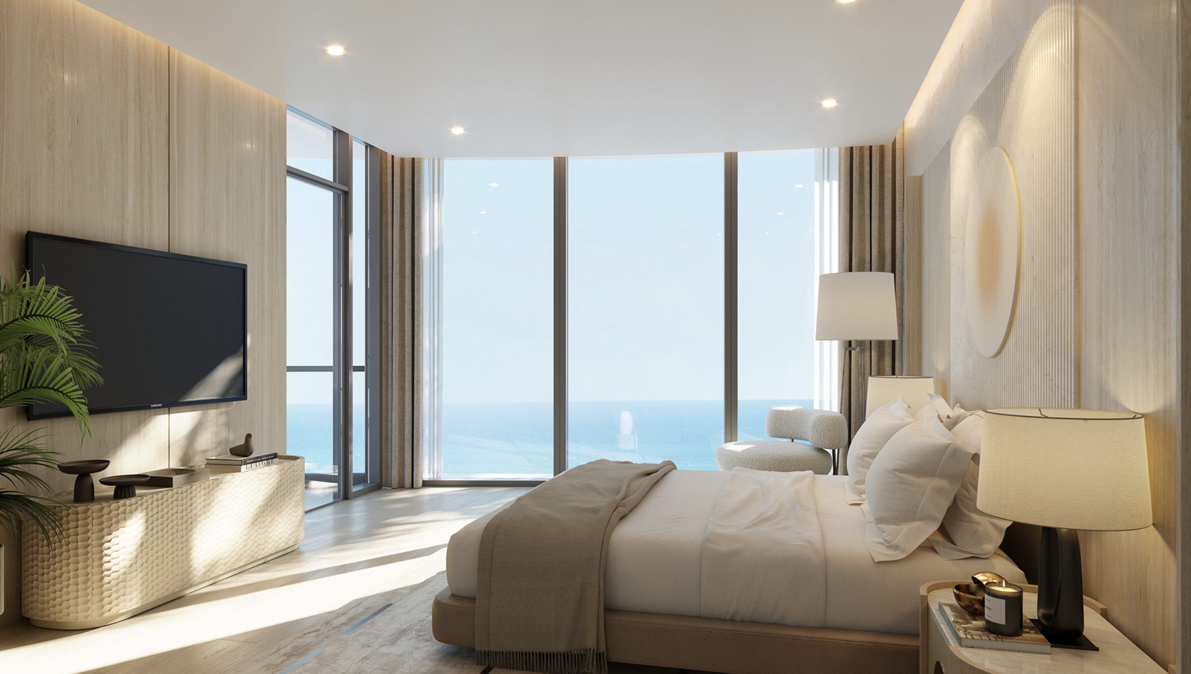 Rivage Bal Harbour — primary bedroom with ocean views