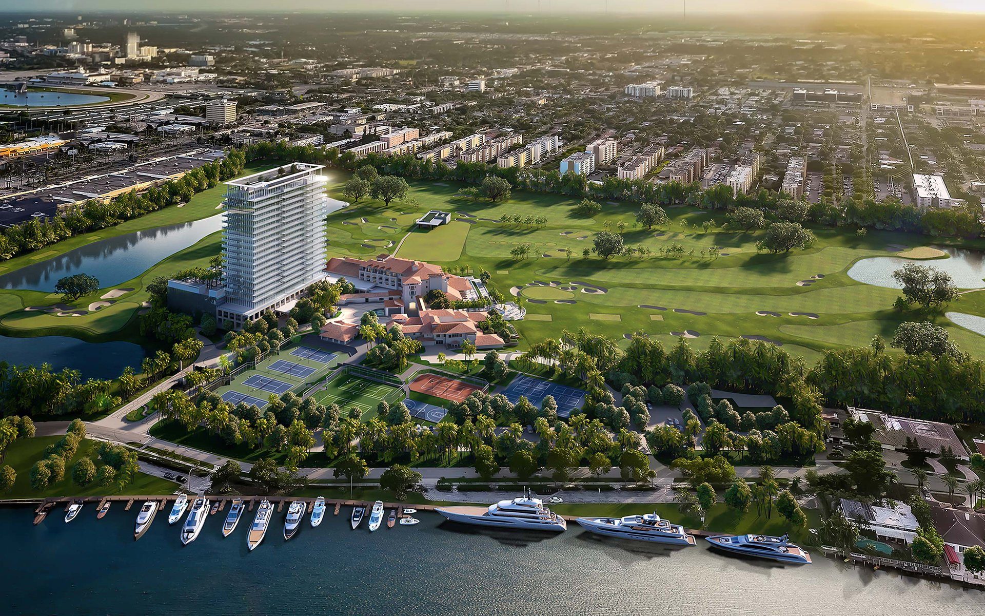 The Residences at Shell Bay, Auberge Collection — tower beside the golf course and marina