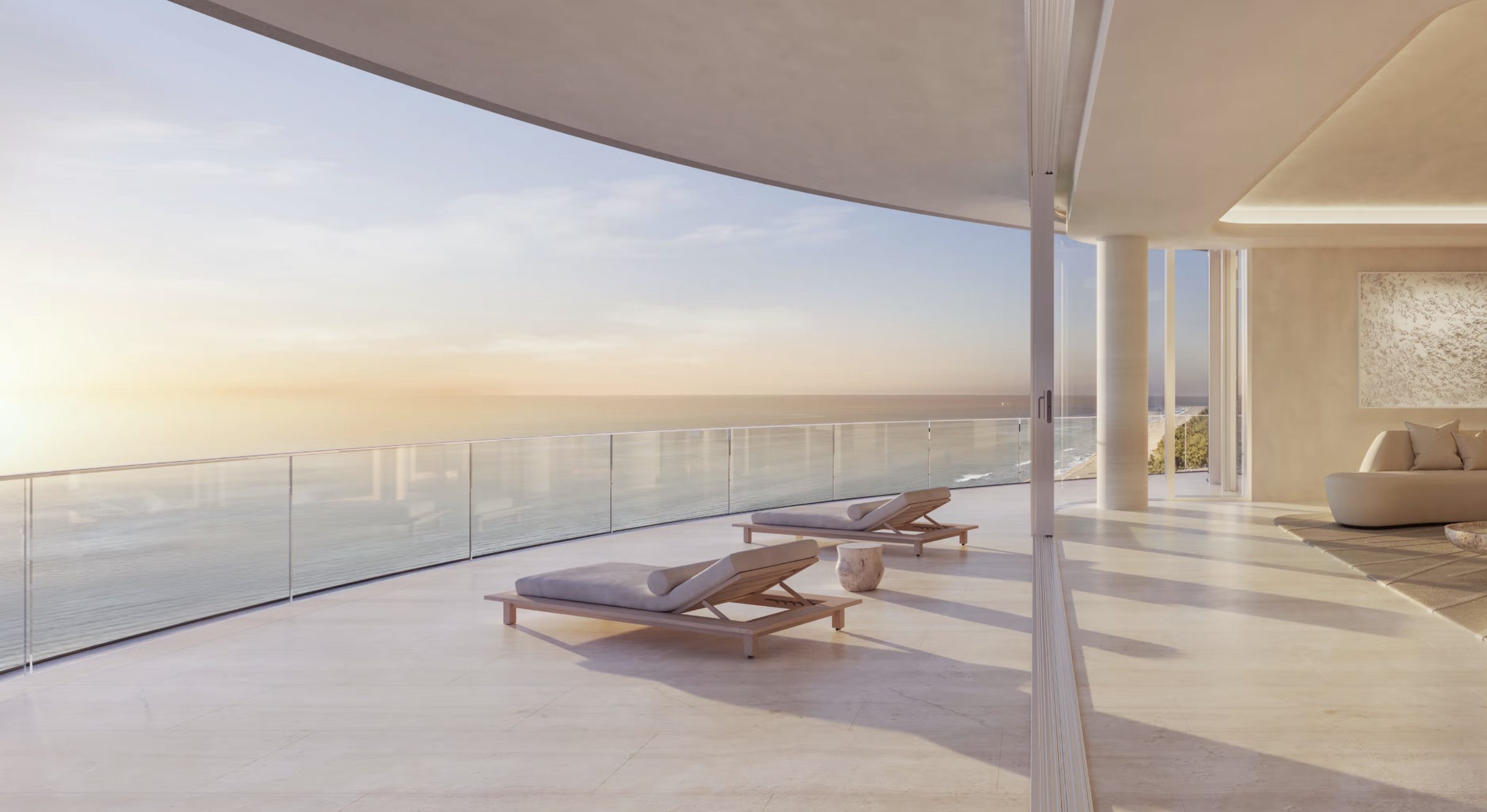 The Shore Club Private Collection — private terrace overlooking the ocean