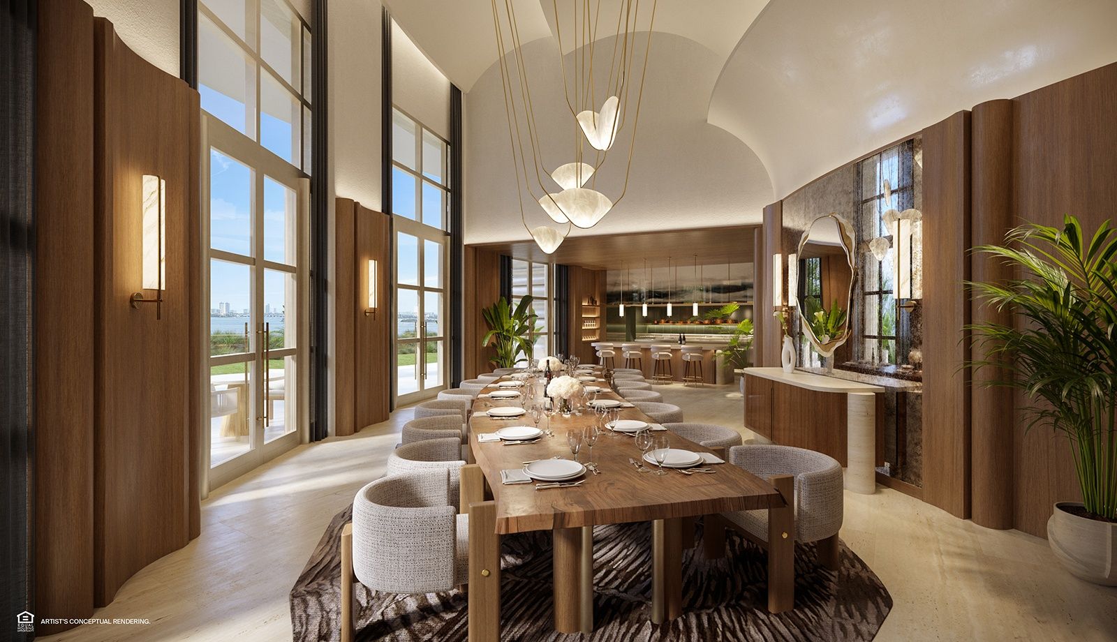 The St. Regis Residences, Miami — private dining room