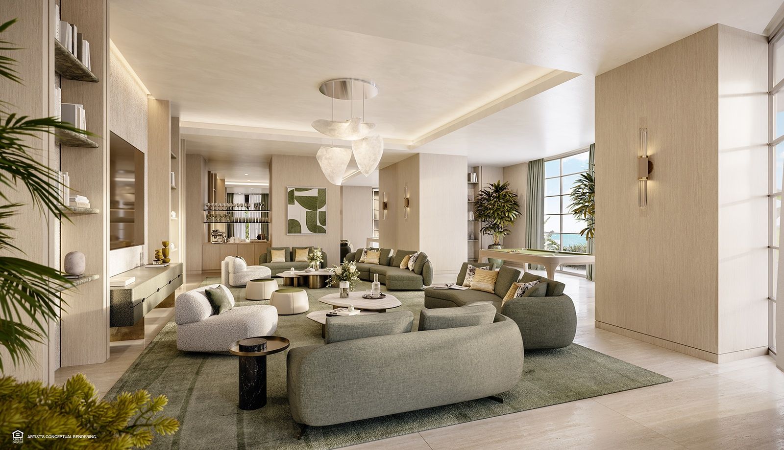 The St. Regis Residences, Miami — residence living room