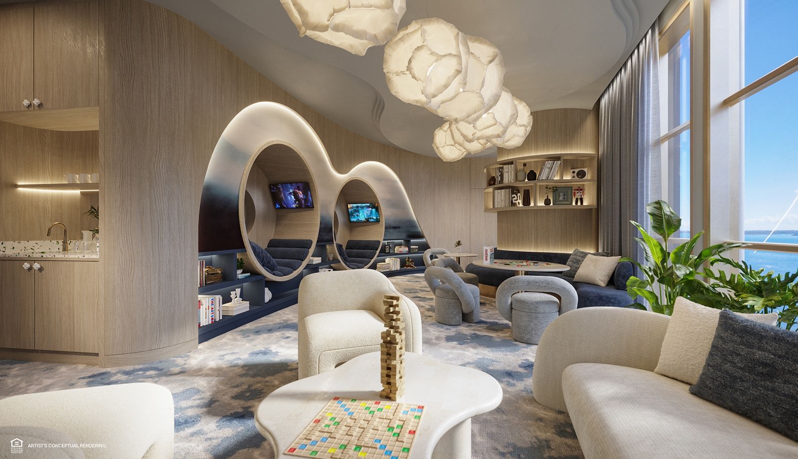 The St. Regis Residences, Miami — residents lounge