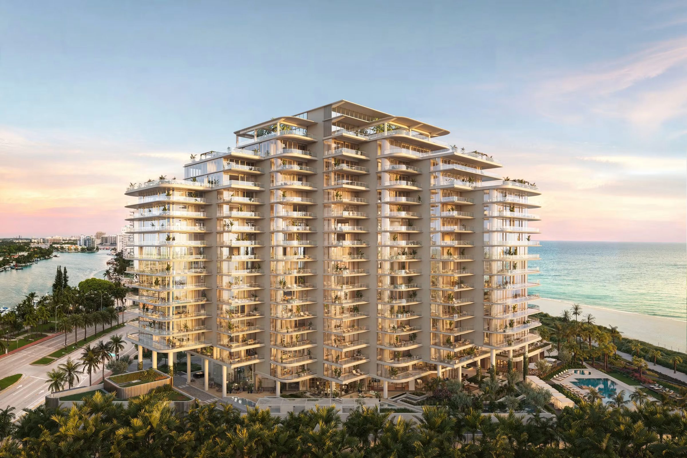 The Perigon Miami Beach — terraced tower on the Mid-Beach oceanfront