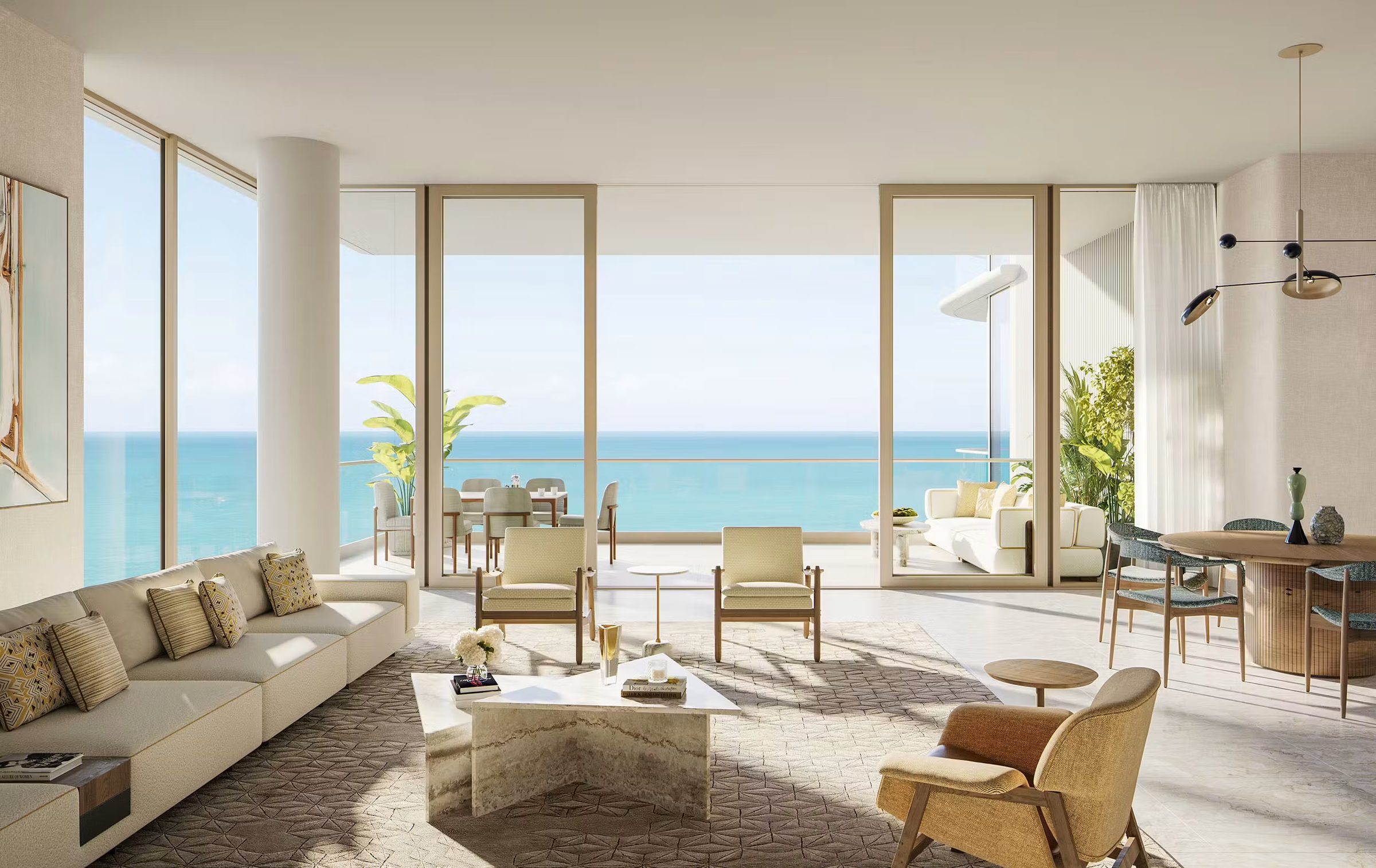 The Perigon Miami Beach — great room with ocean light