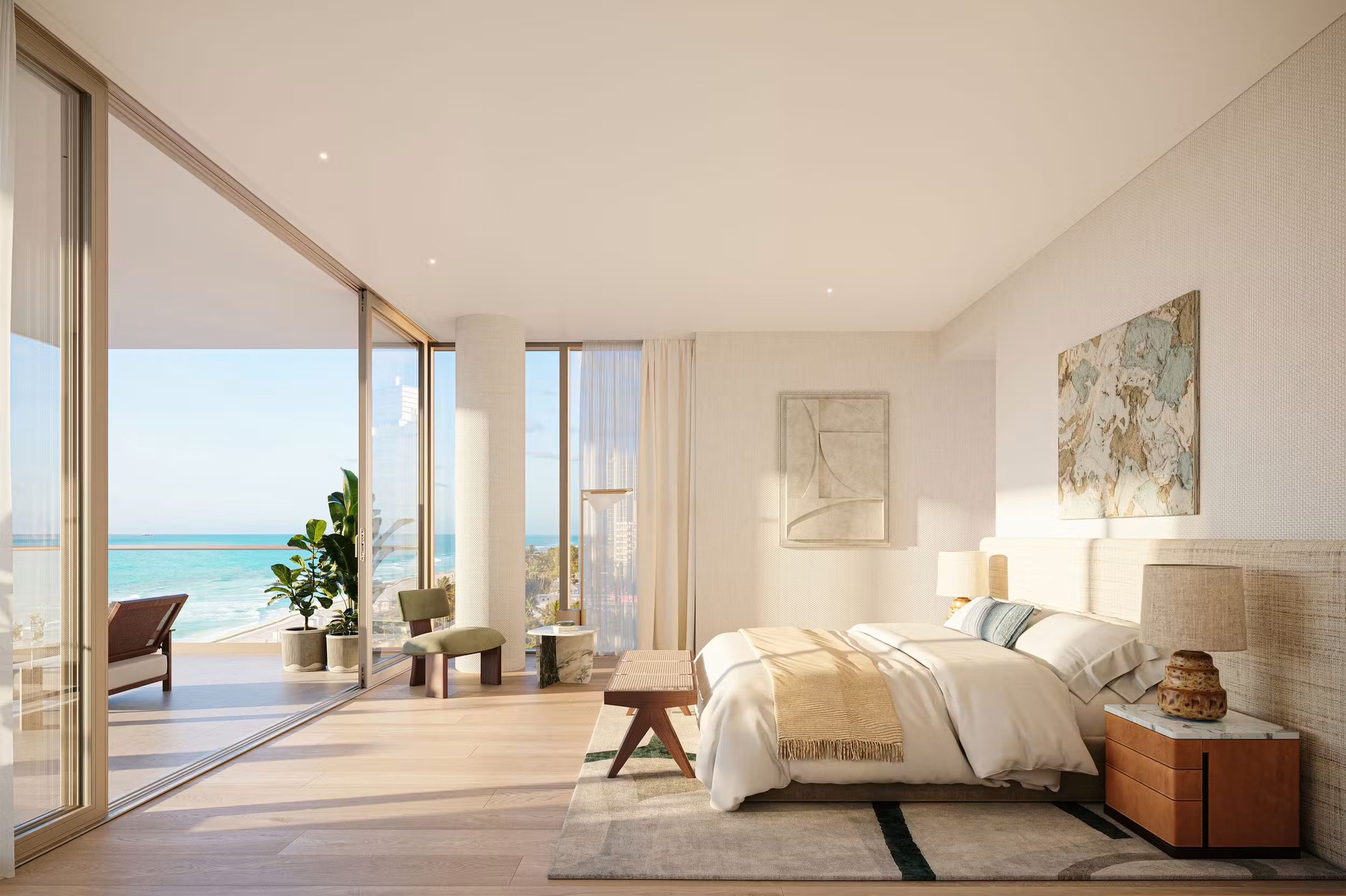 The Perigon Miami Beach — bedroom with ocean view