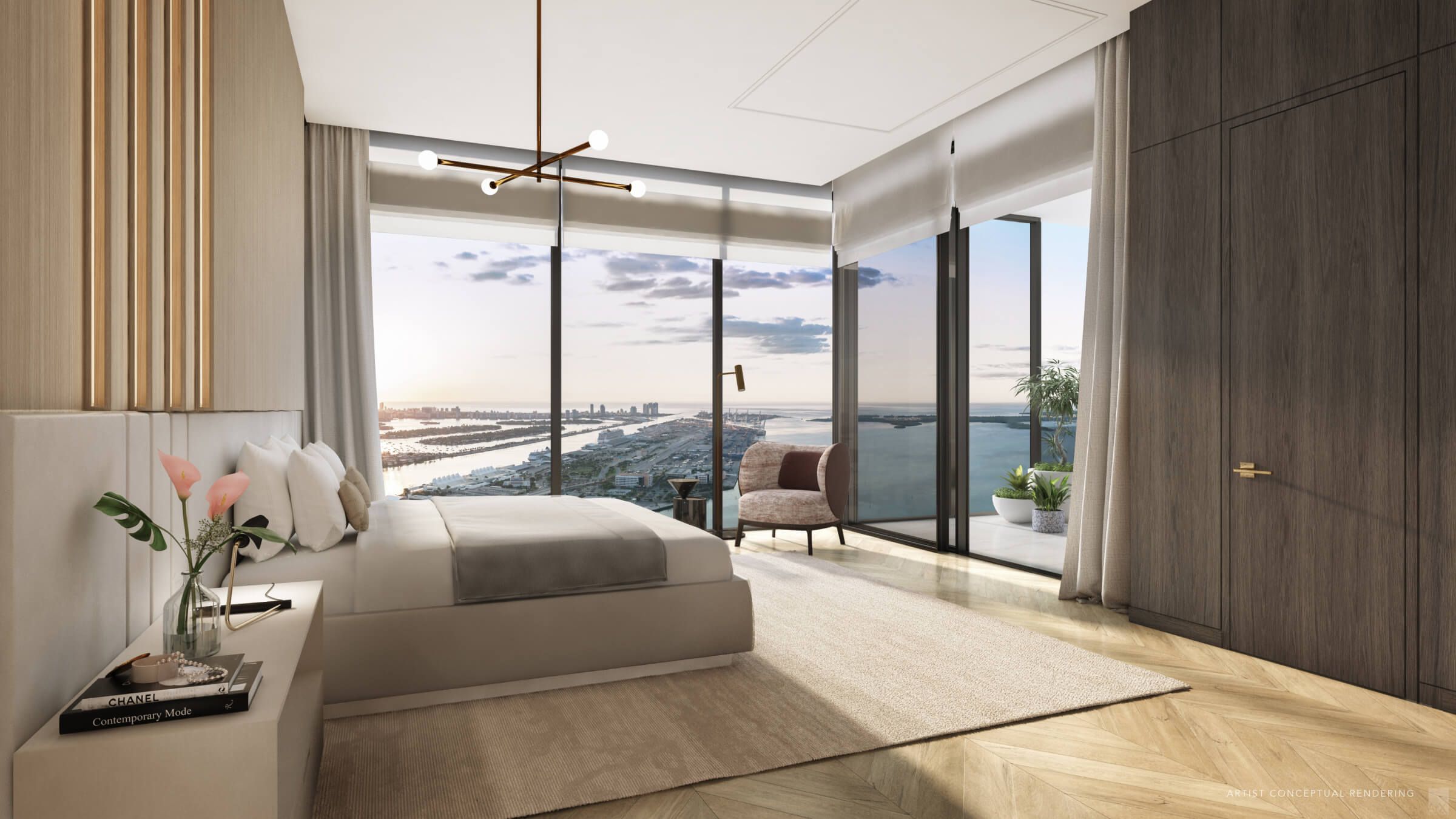 Waldorf Astoria Residences Miami — primary bedroom