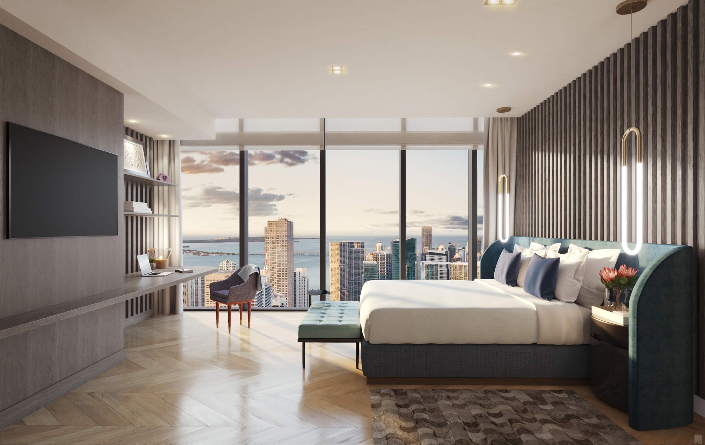 Waldorf Astoria Residences Miami — bedroom suite
