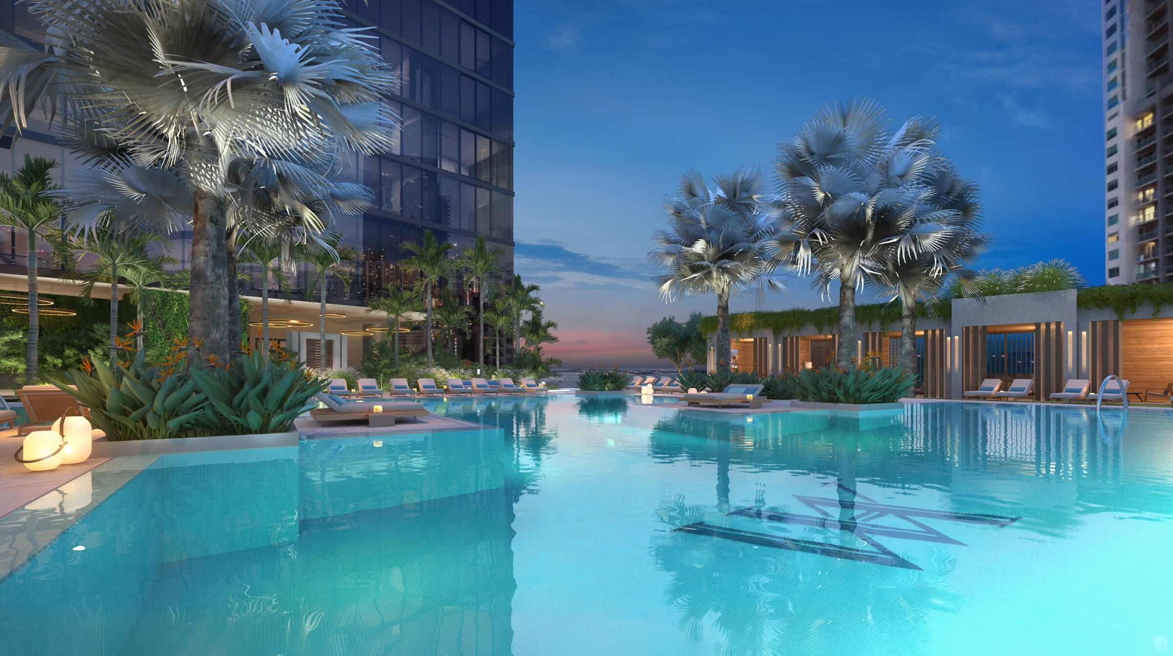 Waldorf Astoria Residences Miami — resort pool deck