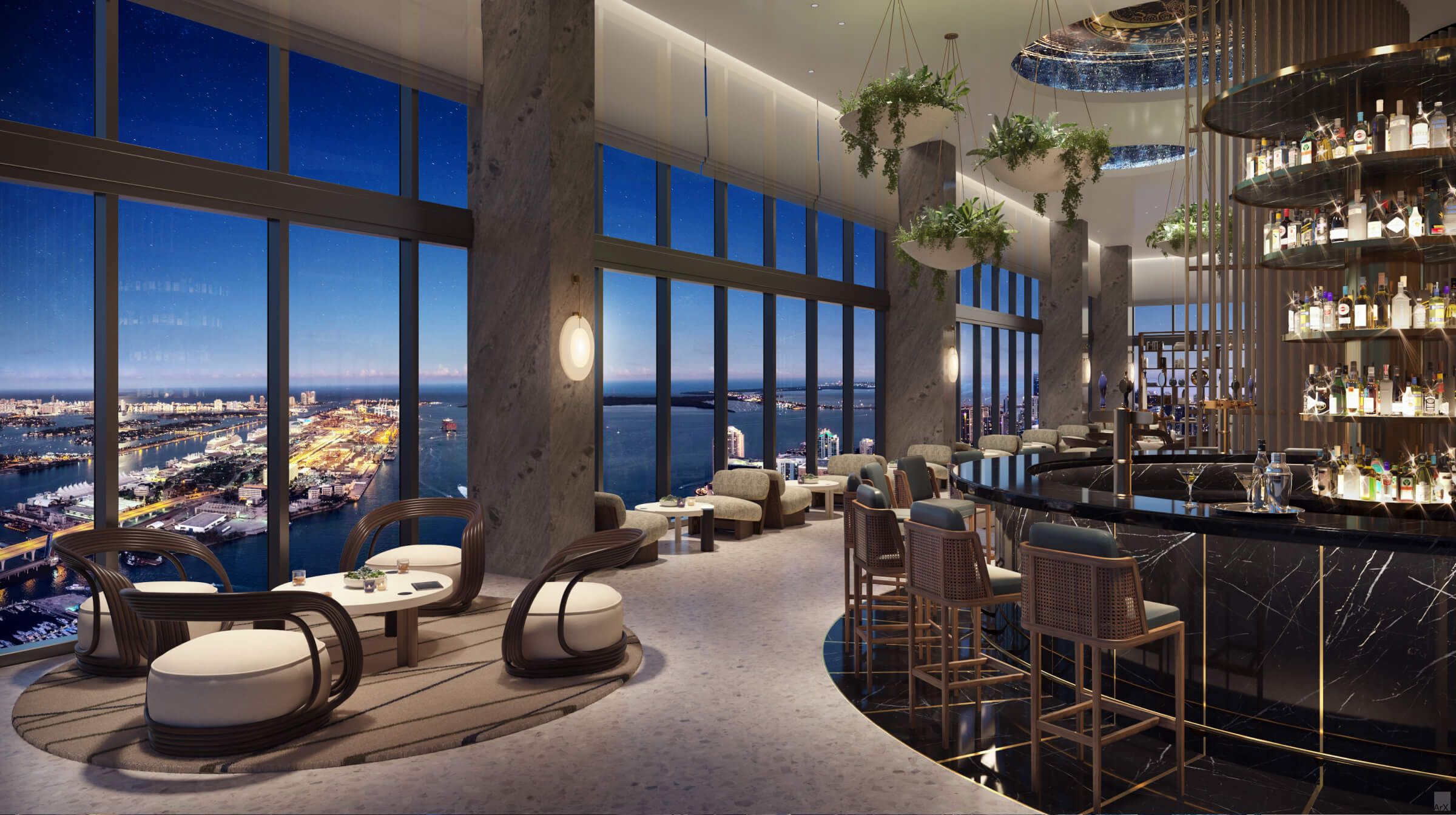 Waldorf Astoria Residences Miami — Peacock Alley bar